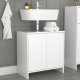 VCM NORDIC Malira Badezimmer-Waschtischunterschrank für Waschbecken, mit 2 Türen - Melamin weiß