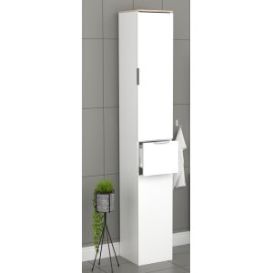 VCM NORDIC Donali badevrelseskab Hj, m. 2 lger, 1 skuffe, 3 hylder - hvid/natur melamin