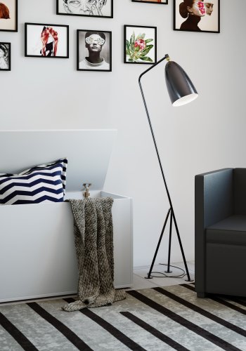 VCM NORDIC Bendola oppbevaringsboks, m. lokk, rektangulrt - hvitt tre (82x44)