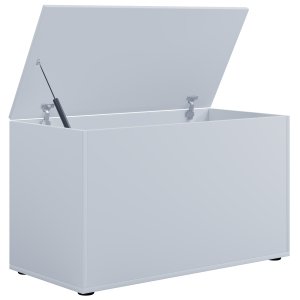 VCM NORDIC Bendola opbevaringskasse, m. lg, rektangulr - hvid tr (82x44)