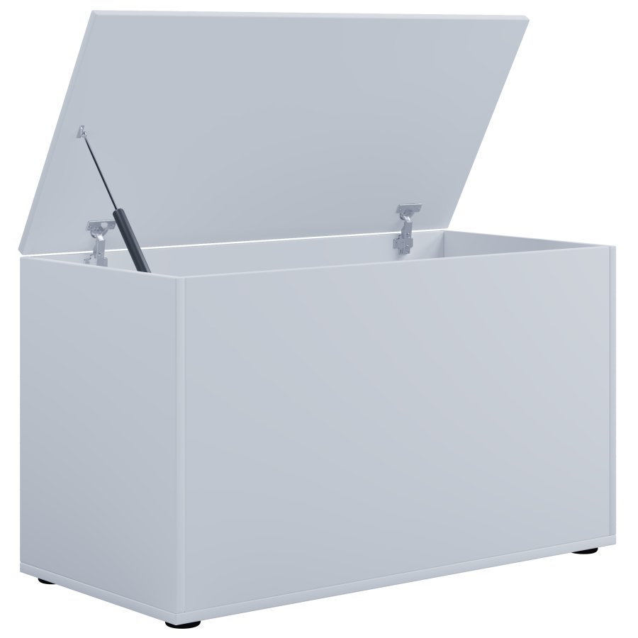 VCM NORDIC Bendola oppbevaringsboks, m. lokk, rektangulrt - hvitt tre (82x44)