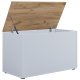 VCM NORDIC Bendola Aufbewahrungsbox, m. Deckel, rechteckig - weiß/naturholz (82x44)