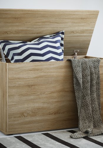 VCM NORDIC Bendola opbevaringskasse, m. lg, rektangulr - natur tr (82x44)