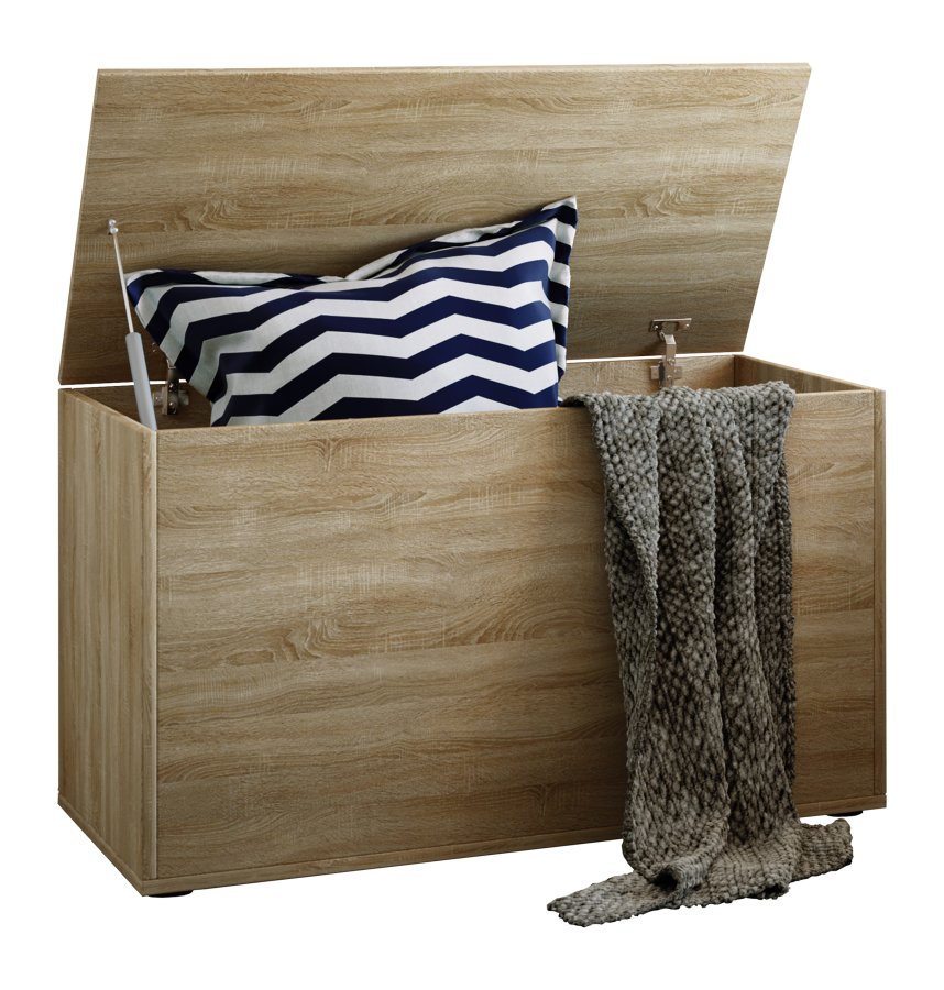 VCM NORDIC Bendola opbevaringskasse, m. lg, rektangulr - natur tr (82x44)