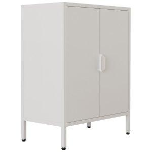 VCM NORDIC Flokas S skp, m. 2 drrar och 1 hylla - vit stl