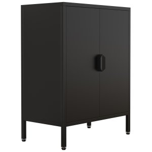 VCM NORDIC Flokas S skp, m. 2 drrar och 1 hylla - svart stl