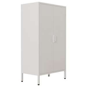 VCM NORDIC Flokas M skp, m. 2 drrar och 1 hylla - vit stl