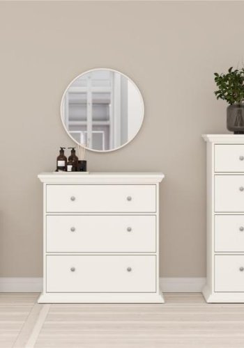 TVILUM North Sengebord med 1 skuffe, Hvid, 47,8 x 43,3 x 63,4 cm