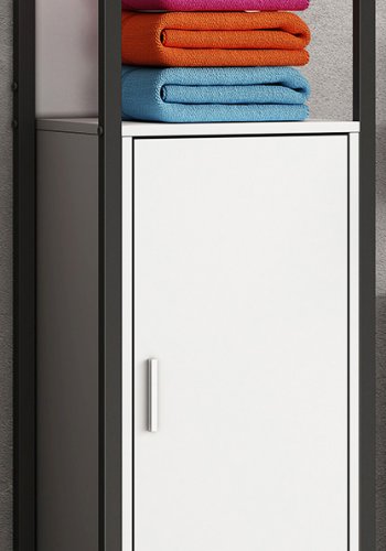 VCM NORDIC Edino baderomsskap Midi, m. 1 dr - hvit melamin