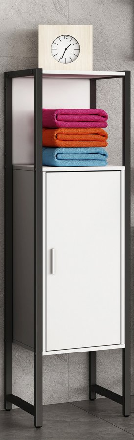 VCM NORDIC Edino baderomsskap Midi, m. 1 dr - hvit melamin