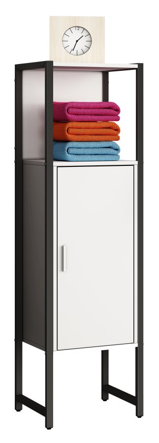 VCM NORDIC Edino baderomsskap Midi, m. 1 dr - hvit melamin