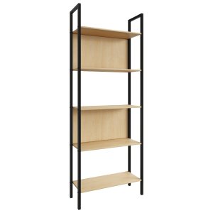 VCM NORDIC Flakos 5 rum reol, m. 5 hylder - natur tr og metal