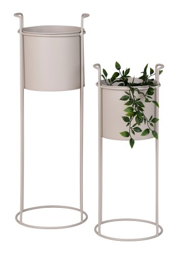 HOUSE NORDIC Blomsteroppsats, stl, sand, sett med 2