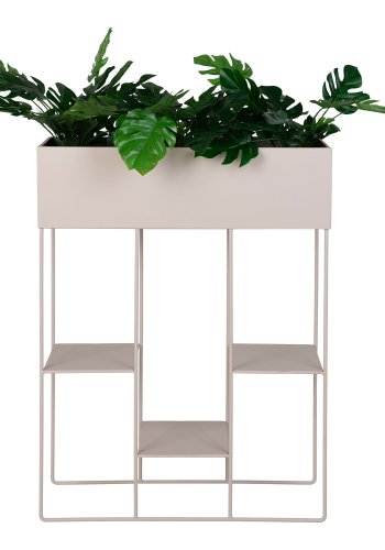 HOUSE NORDIC Plantekasse, stl, 3 hyller, sand, 25x60x80 cm