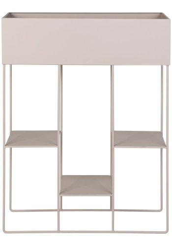 HOUSE NORDIC Plantekasse, stl, 3 hyller, sand, 25x60x80 cm