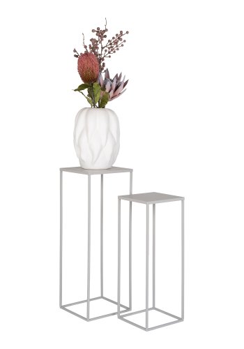 HOUSE NORDIC Blomsterarrangement, stl, kjlig grtt, sett med 2