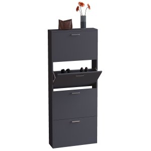 VCM NORDIC Sulos L skoskab, m. 4 lger - antracitgr tr