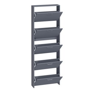 VCM NORDIC Sulos XL skoskab, m. 5 lger - anracitgr tr