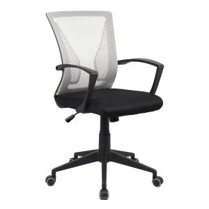 VCM NORDIC Offilo kontorstol, m. armlener, hjul, hydejusterbar - grnn nylonfleece og sort stoff/stl