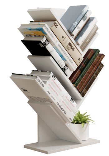 VCM-Nulis L Regal, mit 6 offenen Fächern - Holz weiß