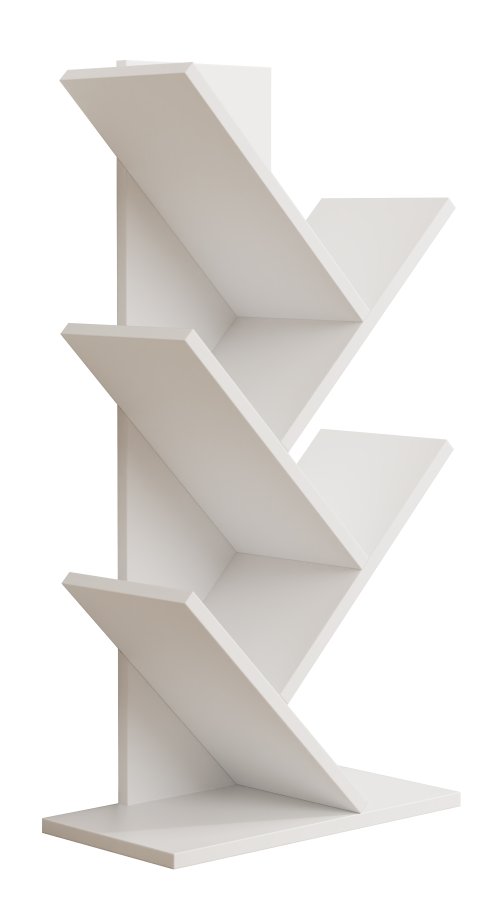 VCM-Nulis L Regal, mit 6 offenen Fächern - Holz weiß