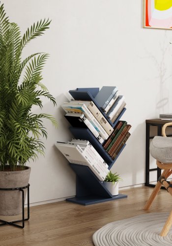 VCM-Nulis L Regal, mit 6 offenen Fächern - anthrazitgraues Holz