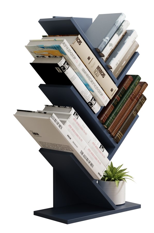 VCM-Nulis L Regal, mit 6 offenen Fächern - anthrazitgraues Holz