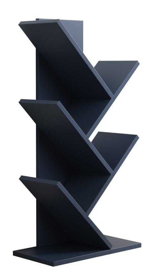 VCM-Nulis L Regal, mit 6 offenen Fächern - anthrazitgraues Holz