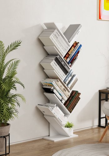 VCM-Nulis XL Regal, mit 10 offenen Fächern - Holz weiß