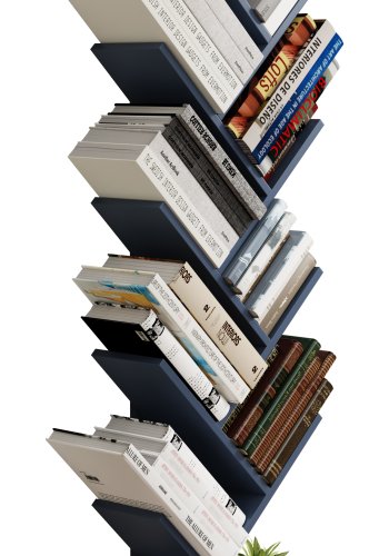 VCM-Nulis XL Regal, mit 10 offenen Fächern - anthrazitgraues Holz