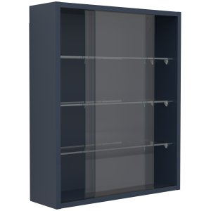 VCM NORDIC Drivalo M vggskp, w. 2 skjutdrrar och 3 hyllor - glas och antracitgrtt tr