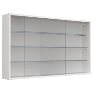 VCM NORDIC Drivalo XL vggskp, w. 2 skjutdrrar och 3 hyllor - glas och vitt tr