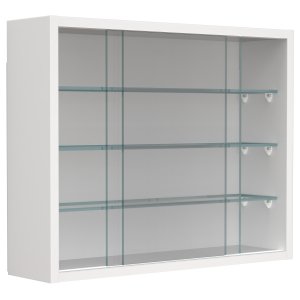 VCM NORDIC Drivalo S vggskp, m. 2 skjutdrrar och 3 hyllor - glas och vitt tr