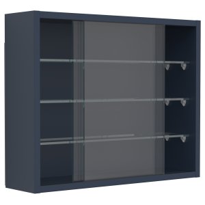 VCM NORDIC Drivalo S vggskp, m. 2 skjutdrrar och 3 hyllor - glas och antracitgrtt tr