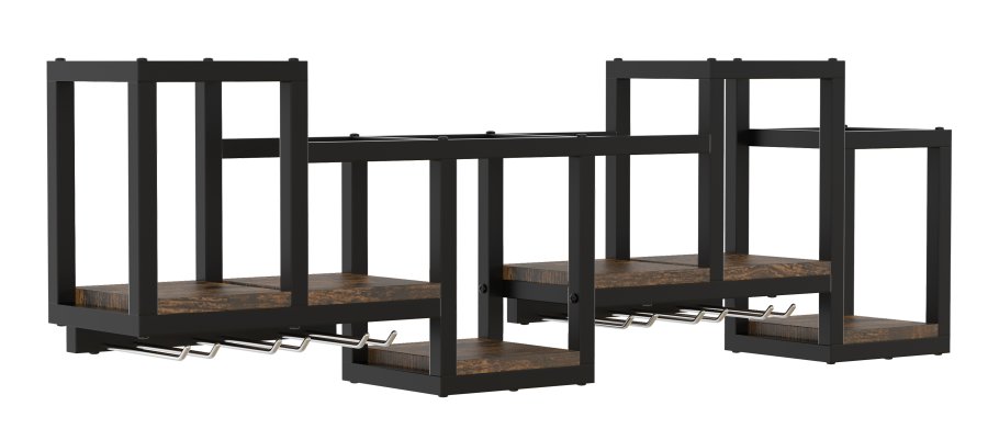 VCM NORDIC Kolari M Küchenregal - Naturholz und schwarzes Eisen