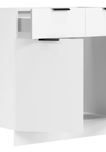 VCM NORDIC Fasola Küchenunterschrank, m. 2 Türen, 1 Schublade, 1 Einlegeboden - Holz weiß (B:80)