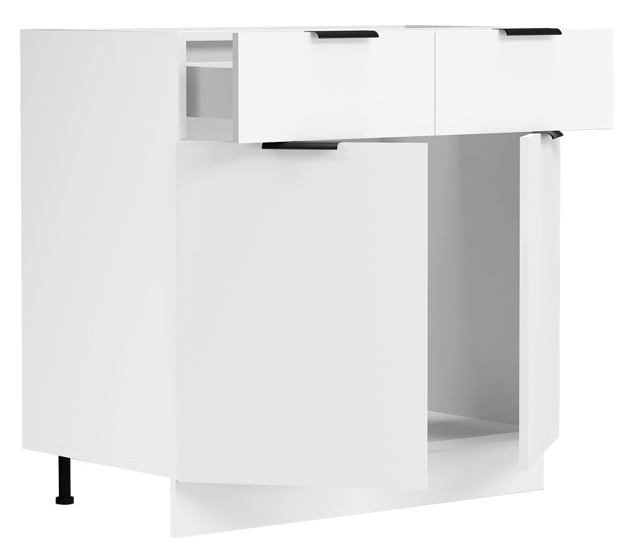 VCM NORDIC Fasola Küchenunterschrank, m. 2 Türen, 1 Schublade, 1 Einlegeboden - Holz weiß (B:80)