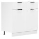 VCM NORDIC Fasola Küchenunterschrank, m. 2 Türen, 1 Schublade, 1 Einlegeboden - Holz weiß (B:80)