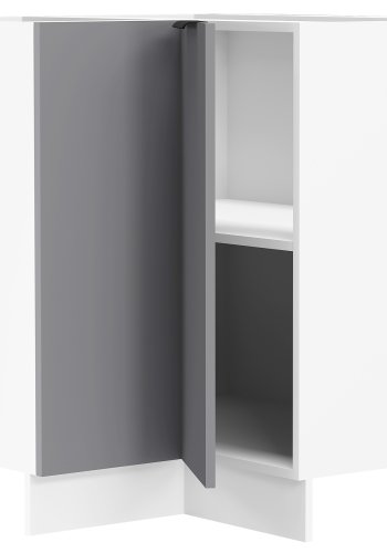 VCM NORDIC Fasola kjkken hjrne underskap, m. 1 dr, 1 hylle - antrasittgr/hvit tre