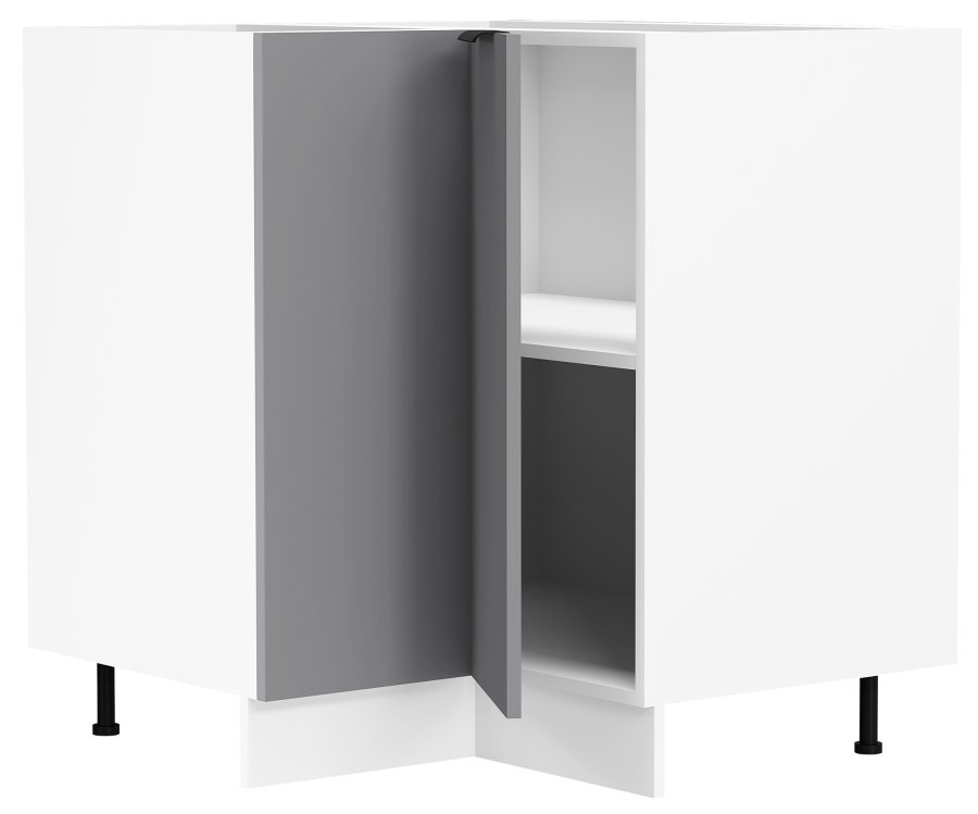 VCM NORDIC Fasola kjkken hjrne underskap, m. 1 dr, 1 hylle - antrasittgr/hvit tre