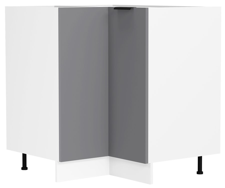 VCM NORDIC Fasola kjkken hjrne underskap, m. 1 dr, 1 hylle - antrasittgr/hvit tre