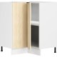 VCM NORDIC Fasola Küchen-Eckunterschrank, m. 1 Tür, 1 Einlegeboden - Holz natur/weiß