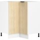 VCM NORDIC Fasola Küchen-Eckunterschrank, m. 1 Tür, 1 Einlegeboden - Holz natur/weiß
