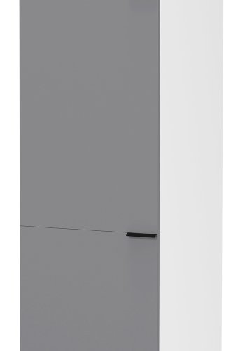 VCM NORDIC Fasola Küchen-Hochschrank, mit 3 Türen und 4 Einlegeböden - Holz anthrazitgrau/weiß (B:60)