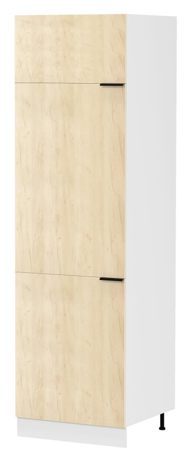 VCM NORDIC Fasola Küchen-Hochschrank, mit 3 Türen und 4 Einlegeböden - Holz natur/weiß (B:60)