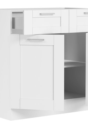 VCM NORDIC Colura Küchenunterschrank, m. 2 Türen, 1 Schublade, 1 Einlegeboden - Holz weiß (B:80)