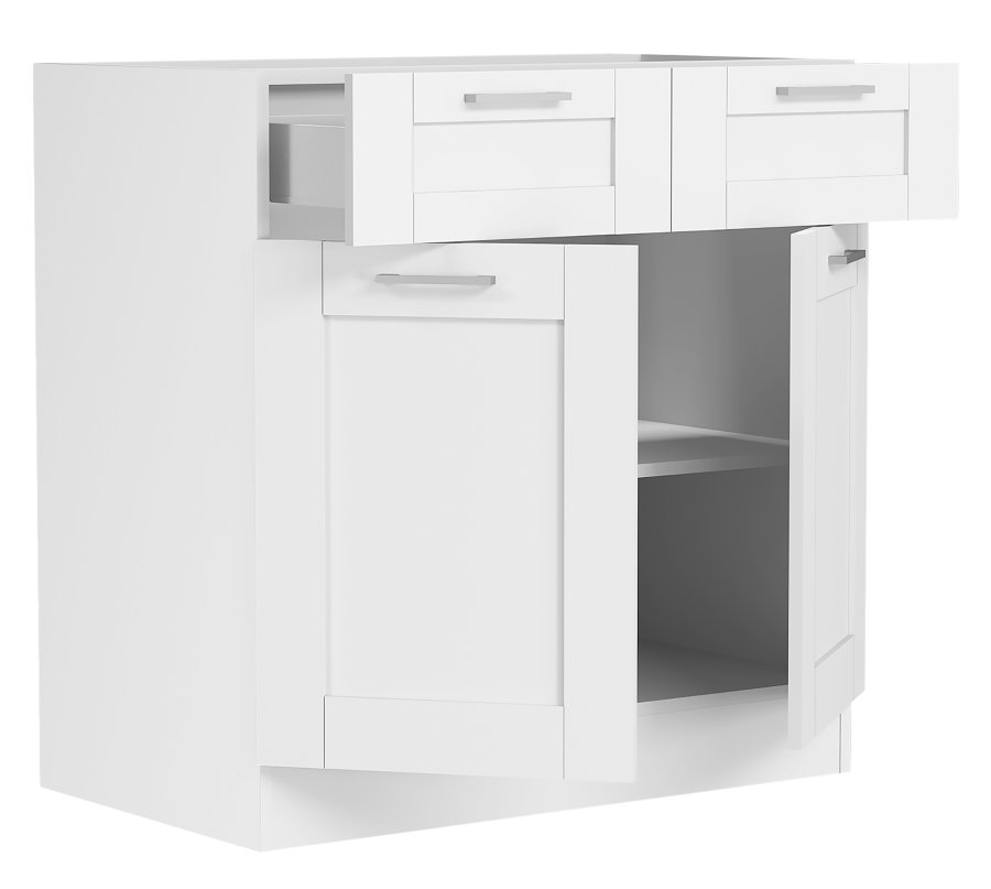 VCM NORDIC Colura Küchenunterschrank, m. 2 Türen, 1 Schublade, 1 Einlegeboden - Holz weiß (B:80)