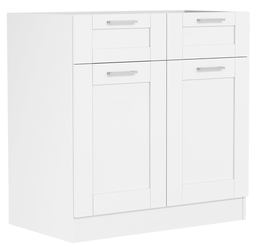 VCM NORDIC Colura Küchenunterschrank, m. 2 Türen, 1 Schublade, 1 Einlegeboden - Holz weiß (B:80)