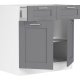 VCM NORDIC Colura Küchenunterschrank, m. 2 Türen, 1 Schublade, 1 Einlegeboden - Holz anthrazitgrau/weiß (B:80)