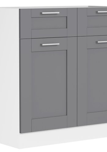 VCM NORDIC Colura Küchenunterschrank, m. 2 Türen, 1 Schublade, 1 Einlegeboden - Holz anthrazitgrau/weiß (B:80)